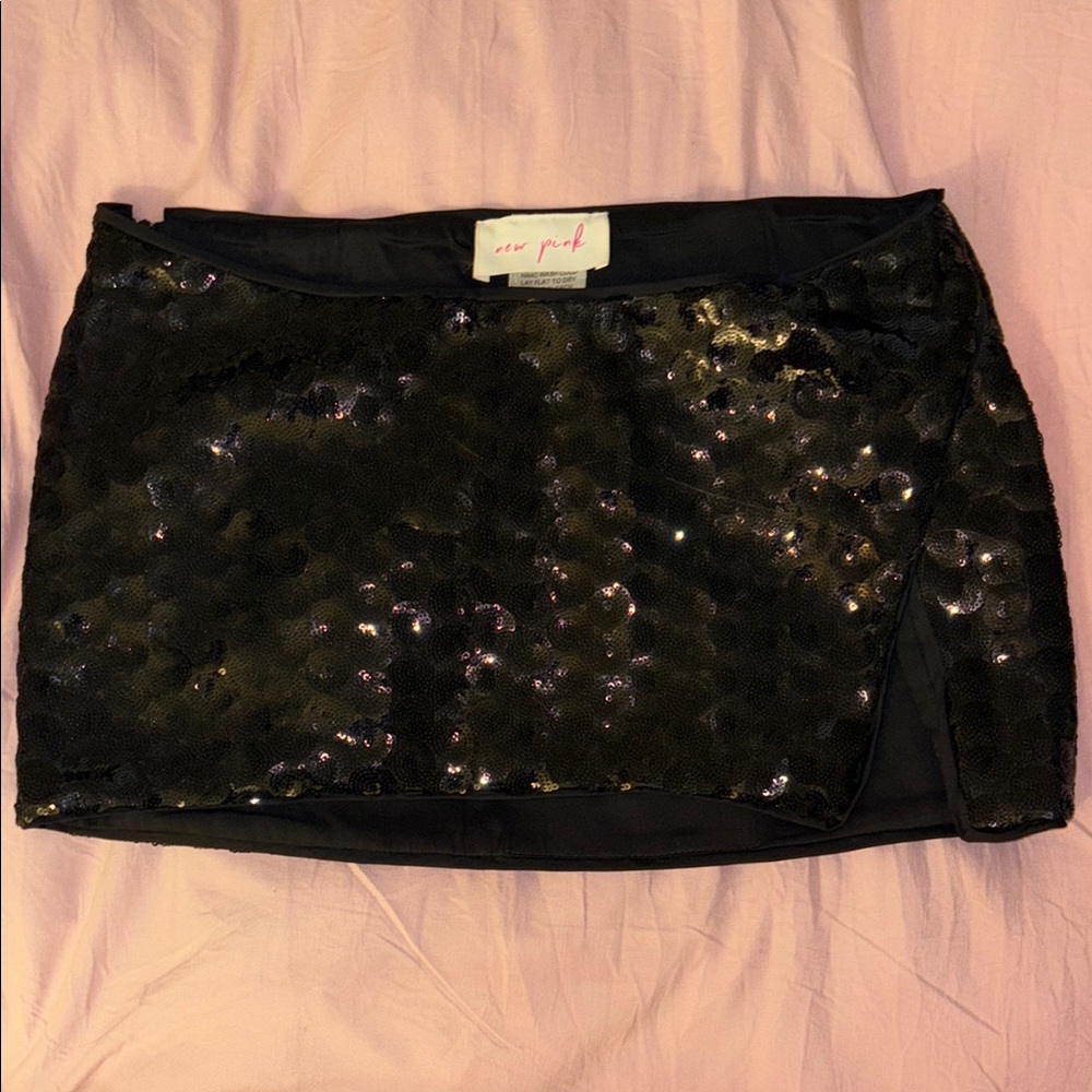 DOLLSKILL- Sequin Black Skirt